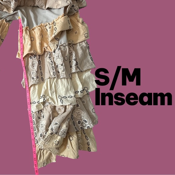 NWT JADED GYPSY BOHEMIAN LAYERS OF DREAMS TIERED RUFFLED WIDE LEG PANTS - Picture 9 of 9